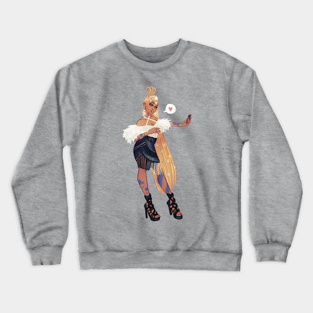 Lou Selfie Crewneck Sweatshirt by SaraKuan